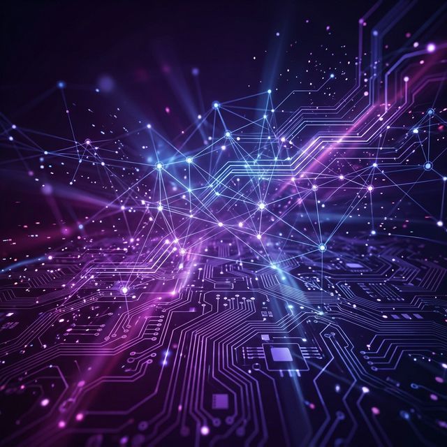 Illustration futuriste de réseau et technologie cloud